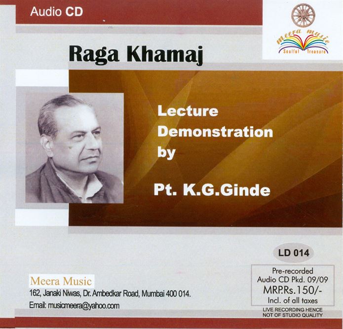 List of Lectures Demonstration by Pandit K. G. Ginde