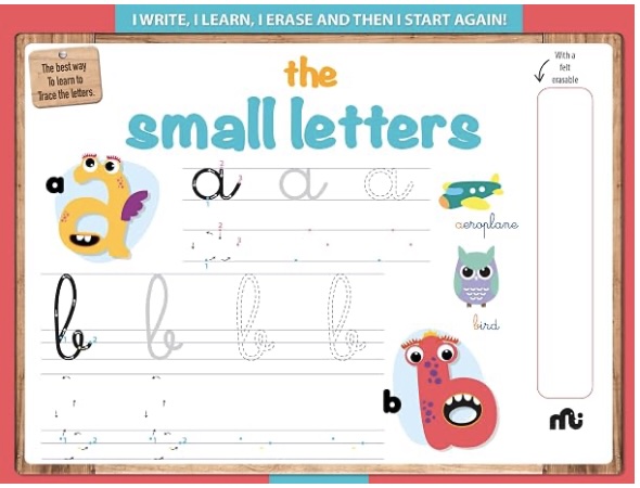 The Small Letters: I Write I Learn! I Erase And Then I Start Again !